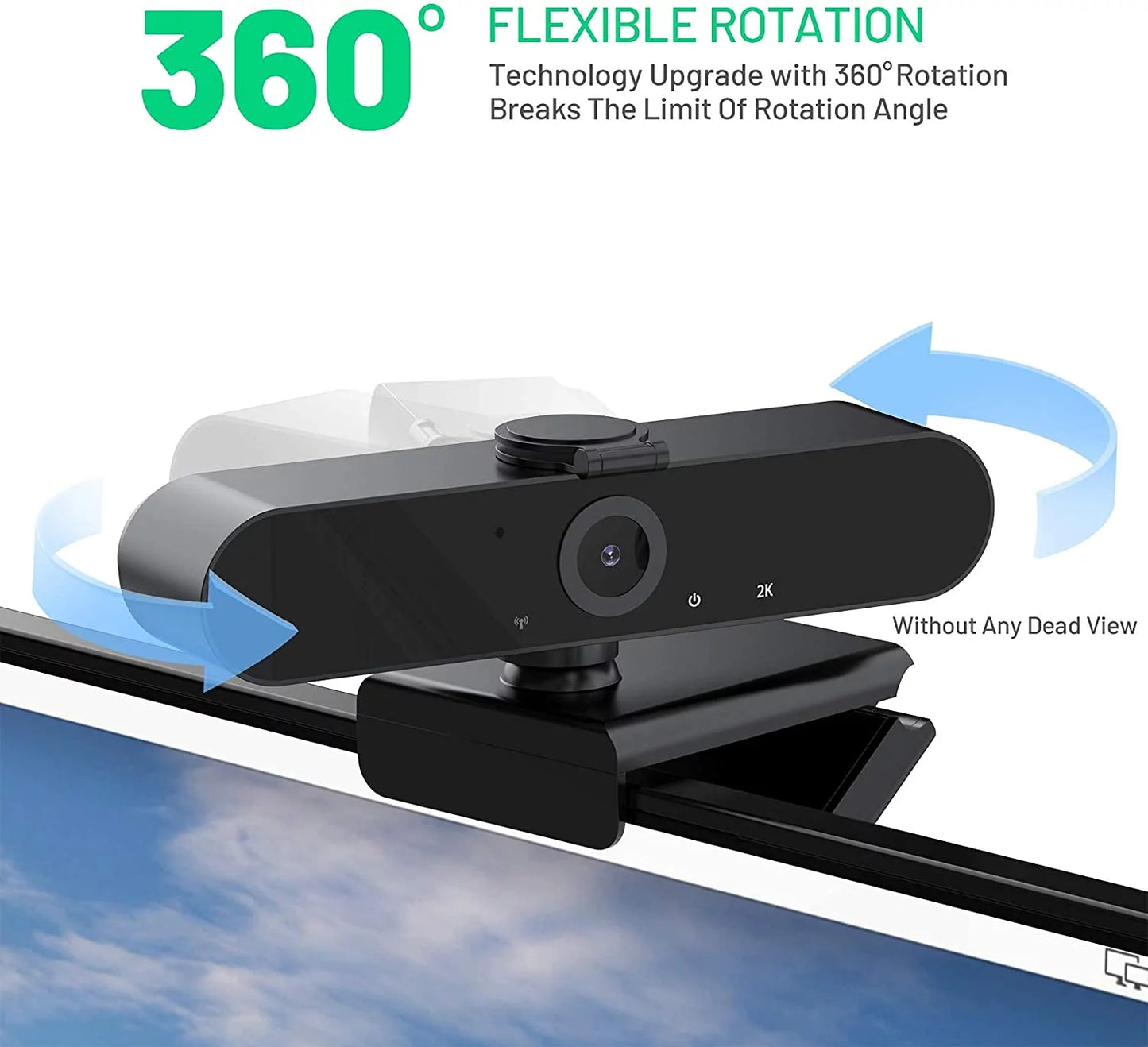 1440P HD Webcam with Microphone, Streaming Computer Web Camera USB PC Desktop Laptop Webcam with Stand/Privacy Cover/Tripod Stand, Autofocus, Noise Reduction for Video Calling/Zoom/Meeting