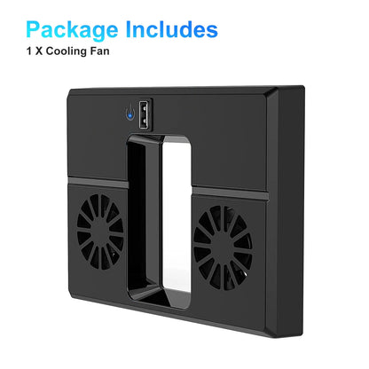 USB Cooling Fan Fit for Xbox Series X Console,  Vertical External Cooler, Ultra-Quiet Fast Cooling System with Dual Fans and 2.0 USB Port