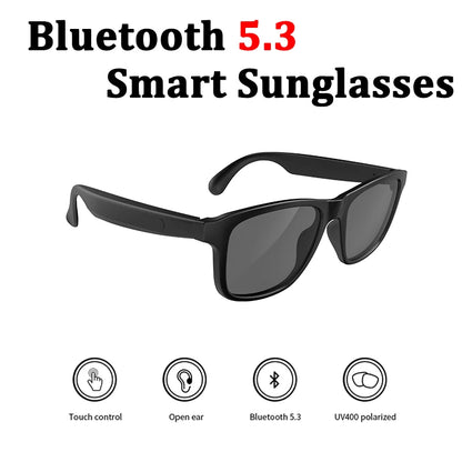 Smart Glasses Bluetooth 5.3 Earphone Wireless Headset Sunglasses Headphone UV400 Touch Contrl Calling Music Anti-Blue Eyeglasses