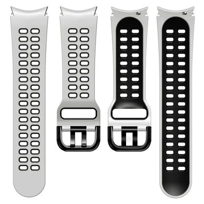 Silicone Strap for Samsung Galaxy Watch 6 4 Classic 47mm 43mm 46mm 42mm 5 Pro 45mm Two-Color Bracelet Watch 7/6/5/4 44mm 40mm