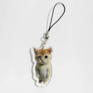 Cute Memes Adorable Funny Cat Keychain Handmade Bag Phone Acrylic Pendant Student Girls Gift For Friends Fahion Jewelry