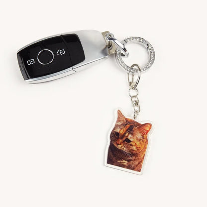 Cute Memes Adorable Funny Cat Keychain Handmade Bag Phone Acrylic Pendant Student Girls Gift For Friends Fahion Jewelry