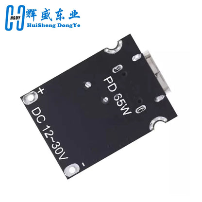 Support PD3.0 (PPS) 65W fast charge module Qualcomm QC2.0 and QC3.0 output protocol Type-C interface Fast protocol FCP SCP AFC