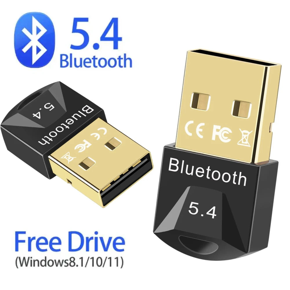 Bluetooth Adapter for Pc Usb Bluetooth 5.4 5.3 Dongle Receiver for Speaker Mouse Keyboard Music Audio Transmitter