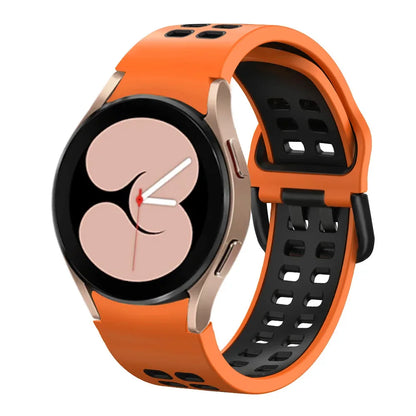 Silicone Strap for Samsung Galaxy Watch 6 4 Classic 47mm 43mm 46mm 42mm 5 Pro 45mm Two-Color Bracelet Watch 7/6/5/4 44mm 40mm