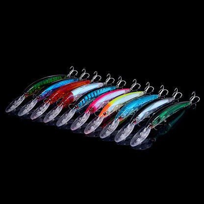 Hengjia 1 Pcs Minnow Fishing Lures 17cm  23g Quality Laser Wobblers 3D Lifelike Eyes Bass Pike Bait Artificial Pesca Hard Bait