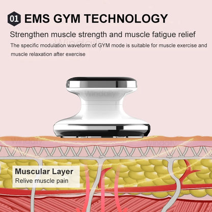 EMS & RF Radio Frequency Body Slimming Machine Fat Burner Slim Shaping Device LED Light Therapy Lose Weight Cellulite Massager